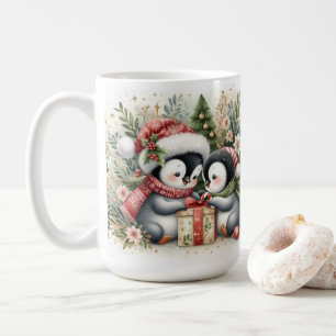 Caneca De Café Pinguins de Natal 5