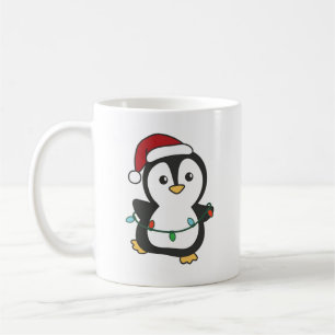 Caneca De Café Pinguins de Natal de Inverno Pinguins