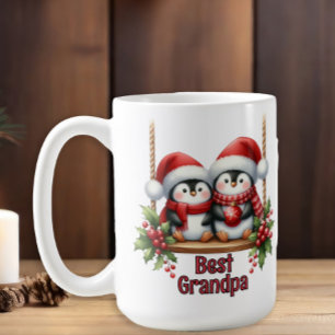 Caneca De Café Pinguins de Natal Melhor Avô