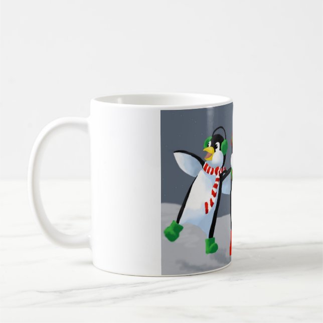 Caneca De Café Pinguins do canto (Esquerda)