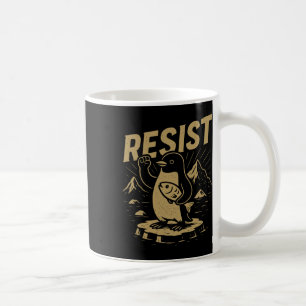 Caneca De Café Pinguins Gráficos Engraçados Resistem Pinguim Cont