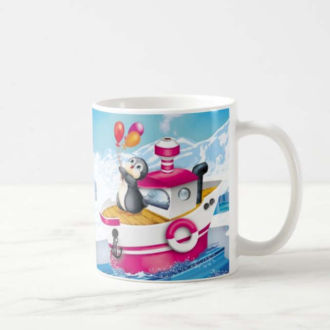 Caneca De Café pinguins na Antártica (Direita)