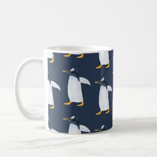 Caneca De Café Pinguins: Pequena Cor de Água Escura