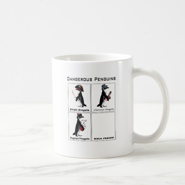 Caneca De Café pinguins perigosos (Direita)