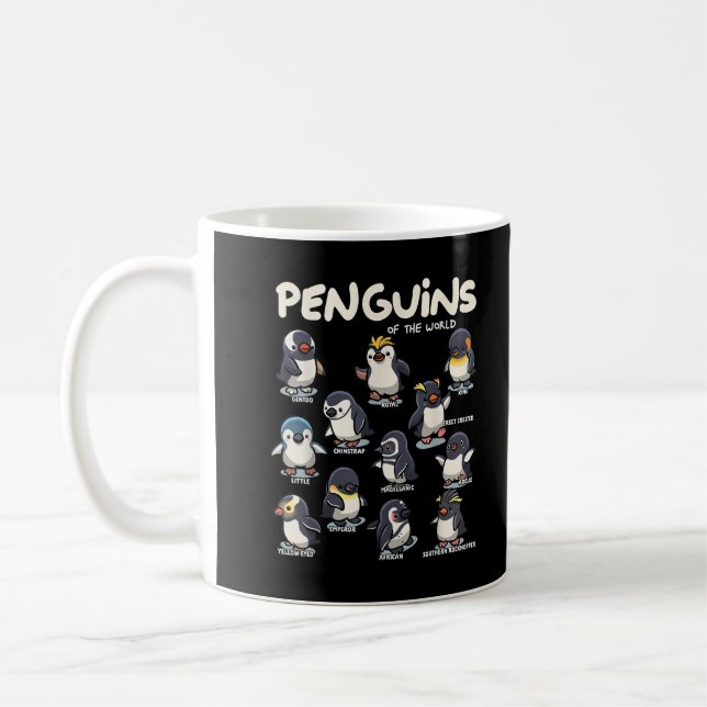 Caneca De Café Pinguins Pinguins Animais do Amor aos Pinguins (Esquerda)