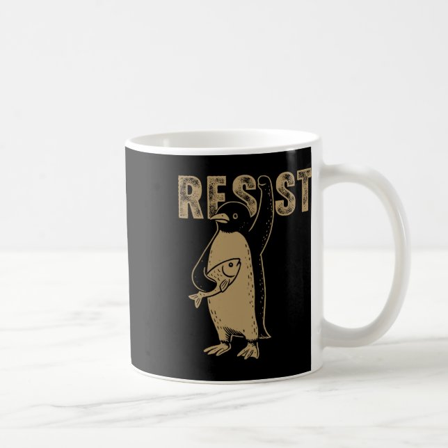 Caneca De Café Pinguins Pinguins Contra Pinguins Engraçados (Direita)
