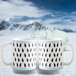 Caneca De Café Pinguins Pretos