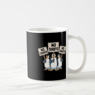 Caneca De Café Pinguins Protestam Contra Tarifas de Trump Engraça