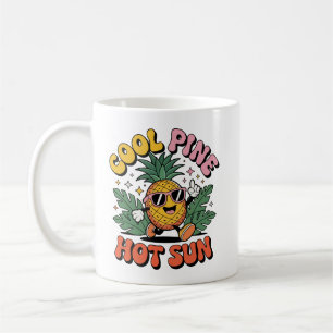Caneca De Café Pinha Legal Sol Quente Vibrações de Verão Retrô