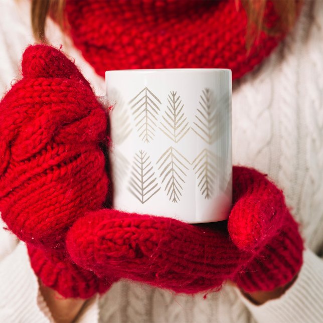 Caneca De Café pinheiro ouro (Criador carregado)