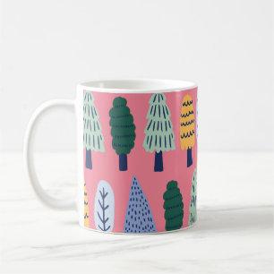 Caneca De Café Pinheiros lindos: padrão infantil.