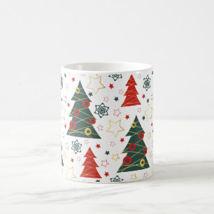 Caneca De Café Pinheiros Starry Dourados de Natal