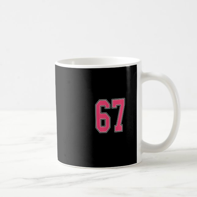 Caneca De Café Pink And White Number 67 Jersey Player Uniform #67 (Direita)
