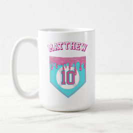 Caneca De Café Pink Baseball Drip
