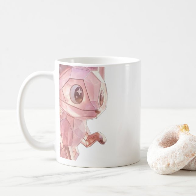 Caneca De Café Pink cat printed mug (Com Donut)