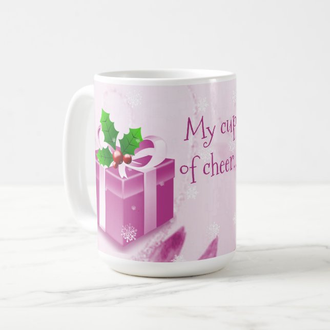 Caneca De Café Pink Christmas Gift Coffee Mug (Frente Esquerda)