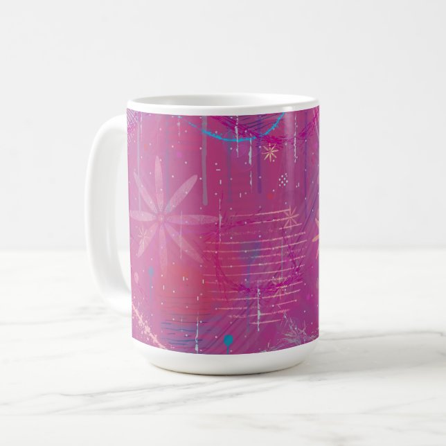 Caneca De Café Pink Dreams Abstract  (Frente Esquerda)