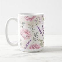 Pink Floral Garden Mug