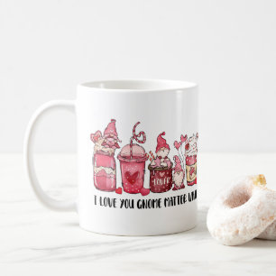 CANECA DE CAFÉ PINK GNOMES CAFÉ CUPS DIA DE OS NAMORADOS MUG