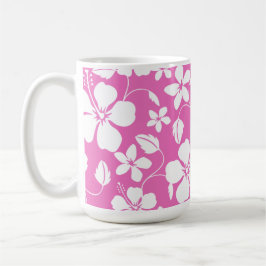 CANECA DE CAFÉ PINK HAWAIIAN HULA (HIBISCUS)