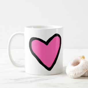Caneca De Café Pink Heart Classic Mug