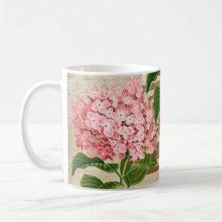 Caneca De Café Pink Hydrangea Clusters