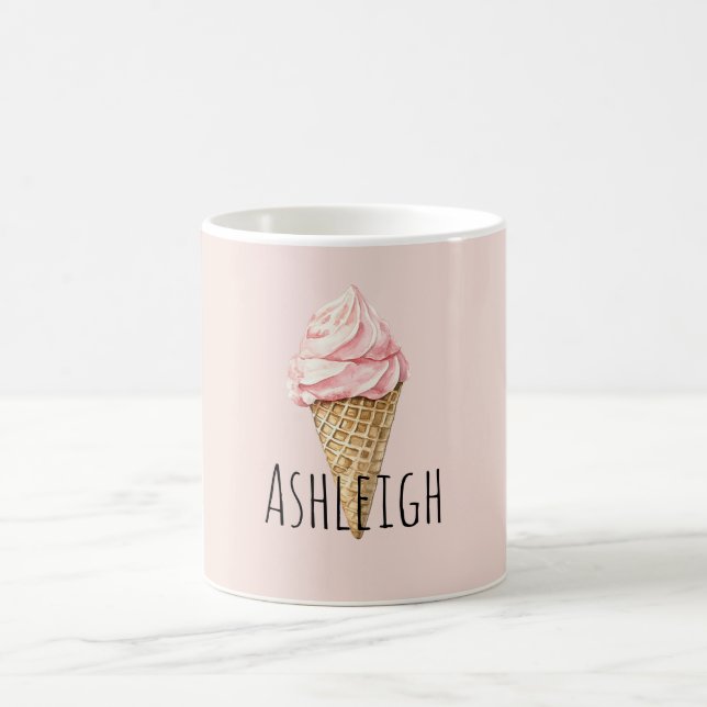 Caneca De Café Pink Ice Cream Cone (Centro)