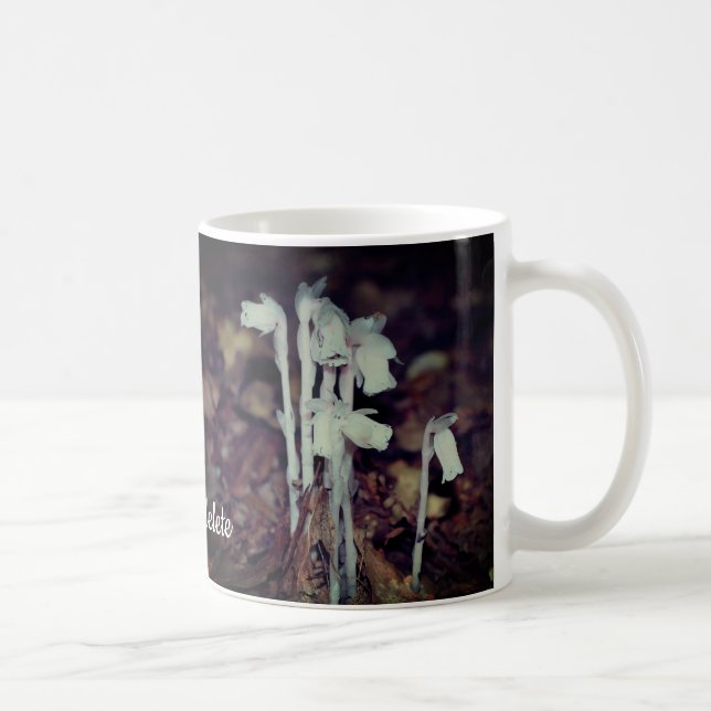 Caneca De Café Pink Indian Pipe Wildflower Personalized (Direita)