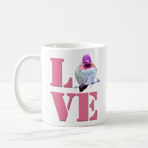 Caneca De Café Pink LOVE Anna's Hummingbird Photo Coffee Mug