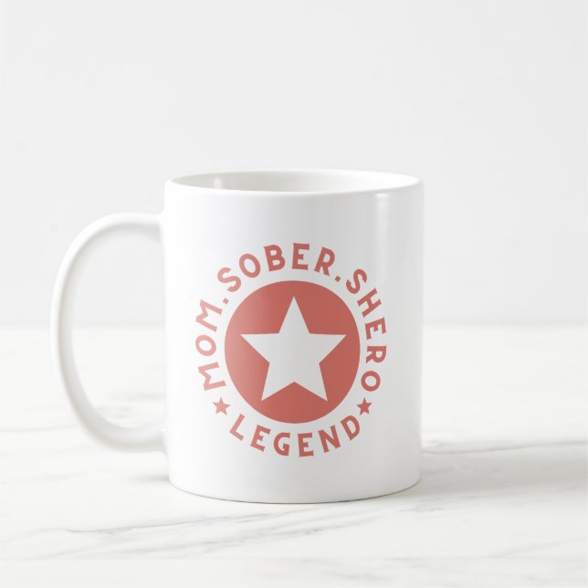 Caneca De Café PINK Mãe Shero Legend Madre de Presente Sobriedade (Esquerda)