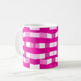 Caneca De Café Pink Magenta Modern Geometric Block Art
