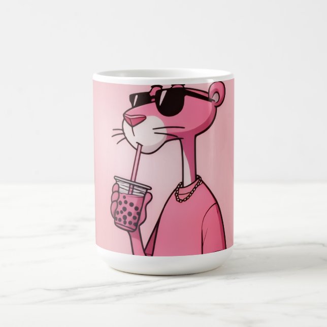 Caneca De Café Pink Panther Aesthetic Coffee Mug – Bold & Cute De (Centro)