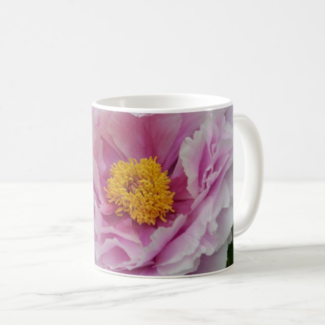 Caneca De Café Pink Peony (Frente Esquerda)