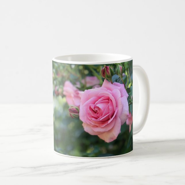 Caneca De Café Pink Rose Classic Mug (Frente Esquerda)