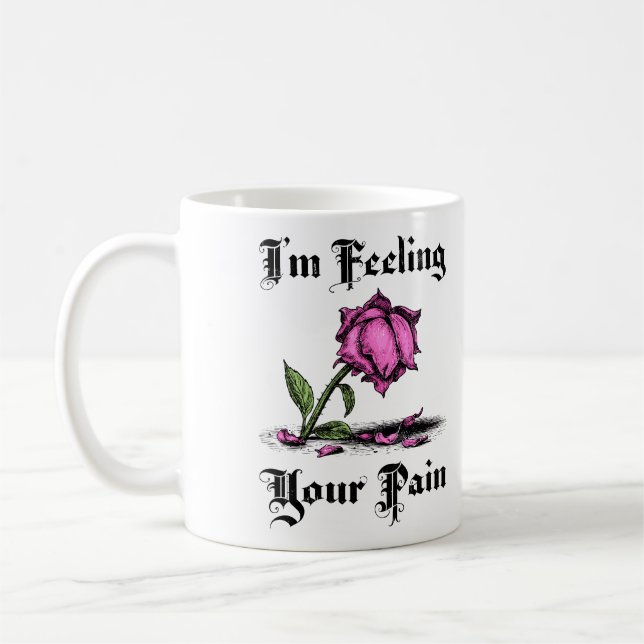 Caneca De Café Pink Rose in Despair (Esquerda)