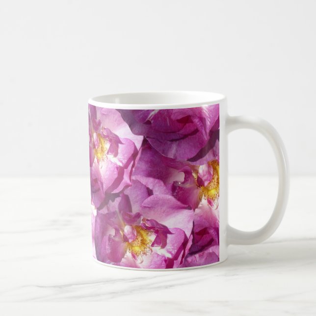 Caneca De Café Pink Roses Photo Classic Mug (Direita)