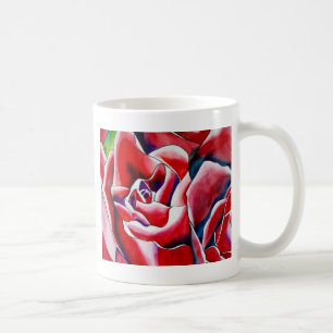 Caneca De Café Pink Roses — pintura de aquarela
