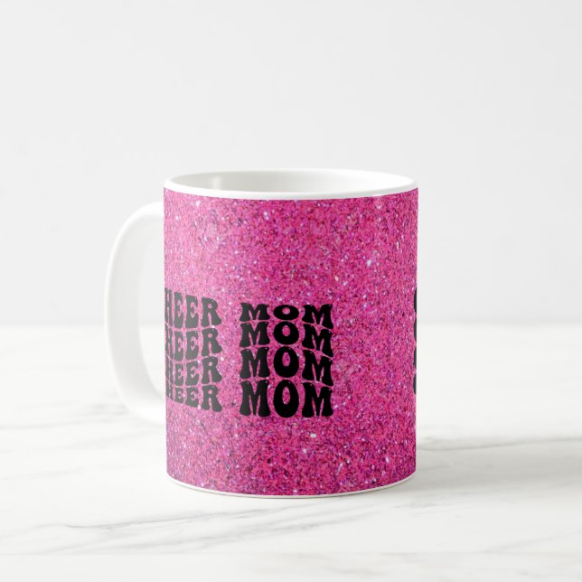 Caneca De Café Pink Sparkle Chee Mãe Coffee Mug (Frente Esquerda)