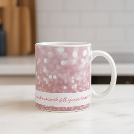 Caneca De Café Pink Sparkle Mug, personalizado de Natal clássico