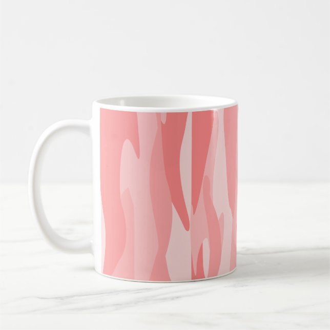 Caneca De Café Pink Tone Abstract Camouflage  (Esquerda)
