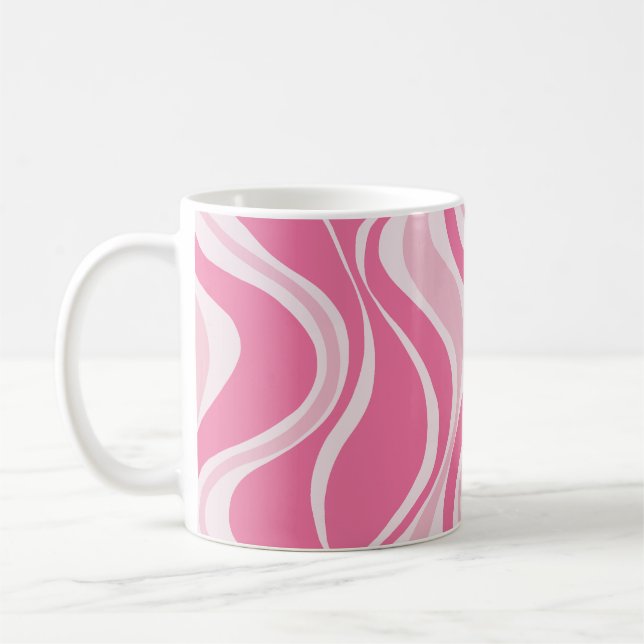 Caneca De Café Pink Waves Mug (Esquerda)