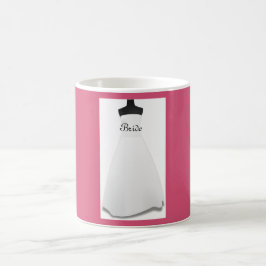 Caneca De Café Pink & White Casamento Noivo Noiva Mug