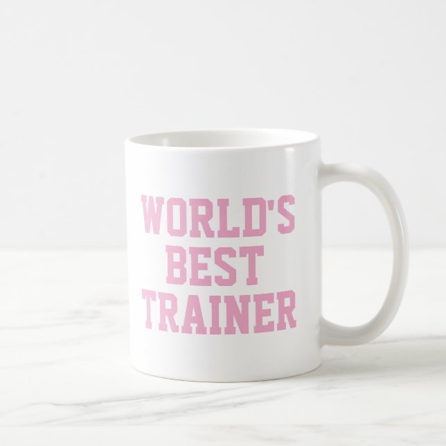 Caneca De Café Pink World's Best Trainer Mug (Direita)