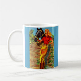 Caneca De Café pino-acima galão dos anos 40 e cavalo
