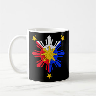 Caneca De Café Pinoy Filipino Flag Sun