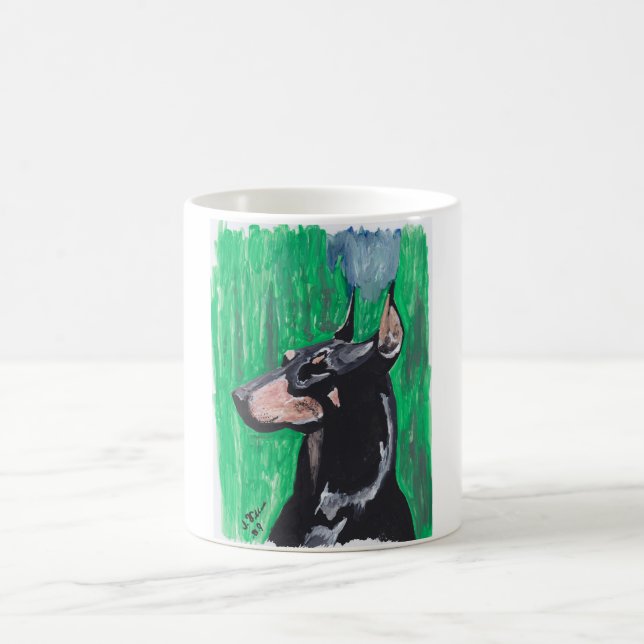 Caneca De Café Pinscher do Doberman (Centro)