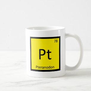 Caneca De Café Pinta - Símbolo da mesa periódica do dinossauro 