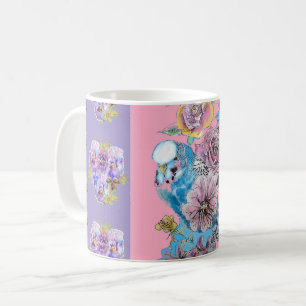 Caneca De Café Pintado à mão Púrpura Azul Púrpura Pintado Ab