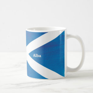 Caneca De Café pintado Scotland/Alba- Scottish Gaelic (Gàidhlig)