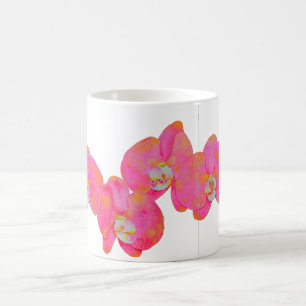 Caneca De Café Pintagem de cor d'água rosa